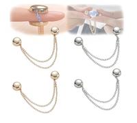 Multi-Function Magnetic Hijab Magnets Clothing Clips Strongest With Chain Button for Women Colorful Pinless Clothes Pins for Fixing Scarf Long Pant Hem Shirts Sleeves Accessories (Mixed Color-2)