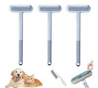 Multi Function Pet Hair Remover,4 in1 Cat Dog Hair Remover with Extra Long Handle,Reusable Pet Hairs Cleaner Tool for Sofa,Carpet,Clothes,Bedding,Tile,Hardwood Floor,Car,Window