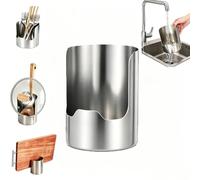 Multi-Functional Kitchen Utensil Holder, Stainless Steel Utensil Holder & Pot Lid Organizer, for Countertop, Space-Saving Vertical Storage Rack for Ladle, Tongs, Cutting Board & More，1pc