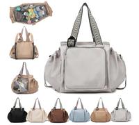 Multi-functional Large-Capacity Tote Backpack for Travel & Mommy & Daily Use, 2 in 1 Versatile Cradle Backpack Diaper Bag for Women Mom Outdoor, Convertible Lightweight with Multiple Pockets(Gray)
