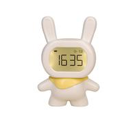 Multi-Functional Little Flying Rabbit Alarm Clock, Bedside Clock,Student Study Night Light Countdown,Snooze Clock White