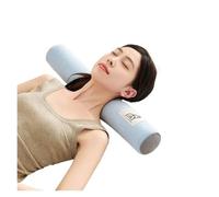 Multi-Functional Solid Color Striped Latex Cylindrical Pillow Candy Pillow Adult Household Neck Pillow(Blue,60x12cm 1pcs)