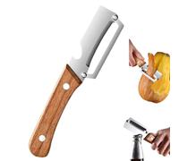 Multi-functional Vegetable Peeler for Kitchen, Multifunctional Vegetable and Fruit Peeler with Ultra-Sharp Stainless Steel Blade & Ergonomic Wood Handle (Wooden handle)