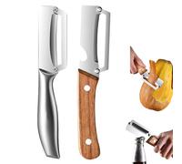 Multi-functional Vegetable Peeler for Kitchen, Multifunctional Vegetable and Fruit Peeler with Ultra-Sharp Stainless Steel Blade & Ergonomic Wood Handle (2PCS Mix)