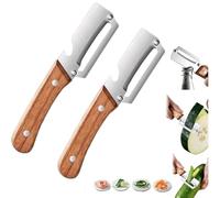 Multi-Functional Vegetable Peeler, Multi-Functional Vegetable Peeler, Multifunctional Stainless Steel Potato Peeler for Kitchen with Wooden Handle and Bottle Opener