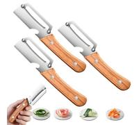Multi-Functional Vegetable Peeler - Stainless Steel Kitchen Peeler with Ergonomic Non-Slip Handle for Potatoes Fruits Carrots, Easy Grip & Dishwasher Safe