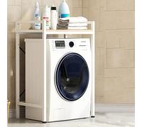 Multi-Functional Washer Shelf, Space-Saving Drum Basket with Reinforced Steel Frame, Ideal for Bathroom Storage (Color: White, Size: Single Layer)