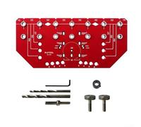 Multi funzione 2 in 1 Pin Jig e cerniera Jig con punte da trapano indurite per fori per mensole e installazione di cerniere, adatto per la lavorazione del legno e miglioramento della casa