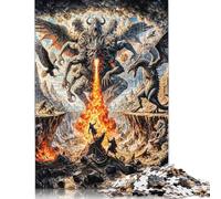 Multi-Headed Dragon Battle Jigsaw Puzzle Impossible 1000 Pezzi Decorazione Per La Casa. Giochi Rilassamento E Intelligence Per Adulti E Ragazzi Da 14 Anni 1000pcs (38x26cm)