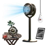 Multi-Height Stable Solar Fan: This solar standing fan provides adjustabl