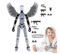 Multi Joint Movable Model | 3D Printed Body Activity Robot,Dynamic Creativity Body Activity Robot, 5.39inch Desk Robots Toy, Multi Joint Movable Toy, -Articular Action Figures, Desktop Decoration