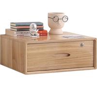 Multi-Layer Drawer Storage Box, Flat File Cabinet With Lockable, 1/2/3 Drawer Solid Wood A4 Treatment Storage Cabinet For Home Desktop Office(B,1 drawer)