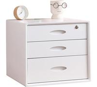 Multi-Layer Drawer Storage Box, Flat File Cabinet With Lockable, 1/2/3 Drawer Solid Wood A4 Treatment Storage Cabinet For Home Desktop Office(C,3 drawer)
