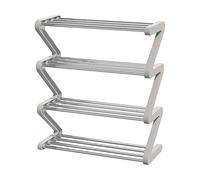 Multi Layer Shoe Rack Organizer - Z Shape Shelf Organizer, Footwear Rack for Boots Sneakers High Heels, Shoes Shelf with Upright Structure, Footwear Storage, Entryway Racks for Closet, Bedroom