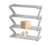 Multi Layer Shoe Rack Organizer - Z Shape Shelf Organizer ¦ Footwear Rack for Boots Sneakers High Heels, Shoes Shelf with Upright Structure, Footwear Storage, Entryway Racks for Closet, Bedroom,