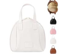 Multi-layered Shell-shaped Cosmetic Bag, Multi Layered Premium Cute Makeup Bag, Portable Large Capacity PU Shell Waterproof Handbag Style Cosmetic Bag Organizer (White)