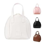 Multi-Layered Shell-Shaped Cosmetic Bag, Portable Large Capacity Pu Shell Waterproof Handbag Style Cosmetic (White)