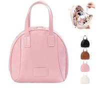 Multi-layered Shell-shaped Cosmetic Bag, Premium Portable Large Capacity Makeup Bag, PU shell Cosmetic bag with Compartments (Pink)