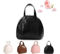 Multi-layered Shell-Shaped Cosmetic Bag, Shell Shaped Cosmetic Bag, Makeup Bag with Compartments (Black)