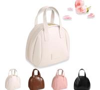 Multi-layered Shell-Shaped Cosmetic Bag, Shell Shaped Cosmetic Bag, Makeup Bag with Compartments (White)