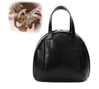 Multi-Layered Shell-Shaped Cosmetic Bag, Shell Shaped Tote Travel Bag, Large Capacity Multi-Layer Cosmetic Bag, Portable Large Pu Capacity Shell Waterproof Cosmetic Bag (Black)