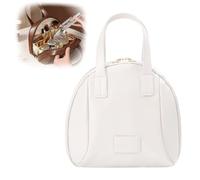 Multi-Layered Shell-Shaped Cosmetic Bag, Shell Shaped Tote Travel Bag, Large Capacity Multi-Layer Cosmetic Bag, Portable Large Pu Capacity Shell Waterproof Cosmetic Bag (White)