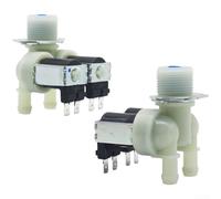 Multi-marca sostituzione lavatrice valvola di ingresso acqua singola doppia tripla testa elettrovalvola per molti modelli, 0.02-0.8 MPa controllo del flusso d'acqua AC220V 6W costruzione in rame (L)