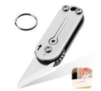 Multi Mini Pocket Box Opener, Small Folding Pocket Multi-Tool, Titanium EDC Gadget, Outdoor Camping and Hiking Tool, DIY Accessories, Everyday Carry Gear, Pratico Gift for Men