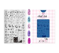 Multi Pattern Nail Stamp Tool con piastra di timbratura in acciaio reticolo geometrico e design floreale per nail art in acciaio design per manicure