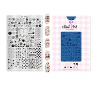 Multi Pattern Nails Art Plate Stripe Floral Celestials Designs Steel Stamping Template For Salon Use Riutilizzabile Nail Stamping Piastra in acciaio