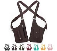 Multi-pocket Anti-Theft Double Shoulder Bag for Travel and Daily Use, Men's Leisure Adjustable Underarm Backpack (Brown)