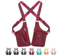 Multi-pocket Anti-Theft Double Shoulder Bag for Travel and Daily Use, Men's Leisure Adjustable Underarm Backpack (Burgundy)