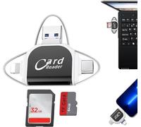 Multi-Port 4 in1 Universal SD TF Card Reader | USB C SD TF Memory Card Reader, USB C Hub Multiport Adapter,4-in-1 Type C Camera Adapter Compatible with Phone,More USB C Devices