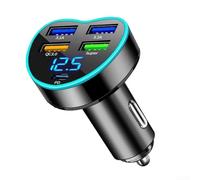 Multi Port USB Caricabatteria da auto 12V-24V 66W PD Adattatore di ricarica rapida con .0 5 porte USB Display a LED per il telefono cellulare