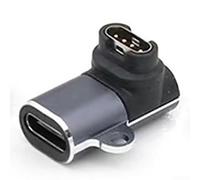 Multi-Port USB Charger Adapter per Garmin per fenix 7/6 per instinct per 2s | Plastica, porte Type-C/iOS, 7x7x2cm, design nero compatto, ricarica rapida stabile per Fenix 6 per forerunner 745