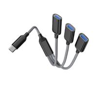 Multi porta Tipo C a USB Hub Adapter con 3 USB2.0 per il caricatore del tablet del computer portatile