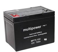 Multi Power Mp75 - 12 C 12 V/75000 mAh batteria piombo cicli bleigel batteria cicli Fest