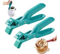 Multi-Purpose Anti-Scald Bowl Holder Clip For Kitchen,Silicone Non-Slip Hot Dish Plate Holder,Portable Hot Bowls Tongs,Secure Grip Lifter For Hot Pots,Pans,Dishes,Plates & Bowls (Green)