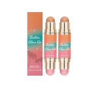Multi-purpose Contour Stick, Double-Head Contour Eyeshadow Blush Soft Mist Makeup Effect, Long-Lasting and Portable(2pcs)