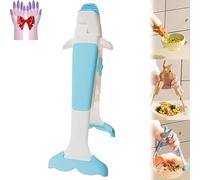 Multi-Purpose Heatproof Dish Gripping Clamps, 2-in-1 Multi-Purpose Anti-Scalding Hot Bowl Dish Plate Gripper Clips, Air Fryer Microwave Heat Protection Grabber Tool, Non-slip Clip (Blue)