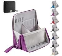 Multi-purpose Large Capacity Cloth Standing Makeup Bag, Waterproof Makeup Organizer with Compartments, Large Capacity(Purple)