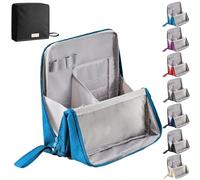 Multi-purpose Large Capacity Cloth Standing Makeup Bag, Waterproof Makeup Organizer with Compartments, Large Capacity(Blue)