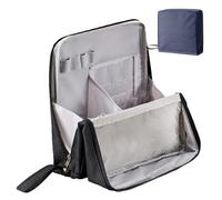Multi-purpose Large Capacity Oxford Cloth Standing Makeup Bag, Portable Toiletry Bag for Makeup Brushes, Large Capacity Stationery Organizer (Black)