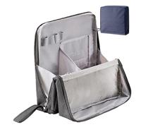 Multi-purpose Large Capacity Oxford Cloth Standing Makeup Bag, Portable Toiletry Bag for Makeup Brushes, Large Capacity Stationery Organizer (Gray)
