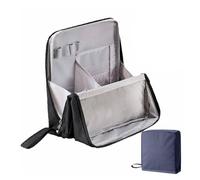 Multi-purpose Large Capacity Oxford Cloth Standing Makeup Bag, Waterproof Makeup Organizer with Compartments, Portable Large Capacity Organizer, Toiletry Bag and Stationery Storage (Black)