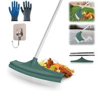Multi-Purpose Lawn & Carpet Grooming Rake - 2-in-1, Artificial Grass Brush, Curved Turf Rake Artificial Lawn Rack with Adjustable Steel Handle 80 to 134 CM, for Lawns and Gather leaves (1pc)