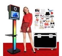Multi-Purpose Photo Booth Machine con Touchscreen da 15.6 pollici, Selfie Magic Mirror DSLR Fotobooth, Foto Box per la Condivisione, Matrimonio (Black, 15.6Inch)