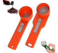 Multi Purpose Scoop with Built in Funnel for Mess-Free Powder Dispensing of Collagen, Caffè, Protein & Tea Powders in Narrow Bottles & Jars (arancione)