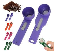 Multi Purpose Scoop with Built in Funnel, Funnel Scoop for Powder, Scoop with Built in Funnel, Collagen Formula Coffee Scoops & Funnels System, for Ground Coffee, Protein Powder, Tea (Purple)