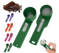 Multi Purpose Scoop with Built in Funnel, Funnel Scoop for Powder, Scoop with Built in Funnel, Collagen Formula Coffee Scoops & Funnels System, for Ground Coffee, Protein Powder, Tea (Green)